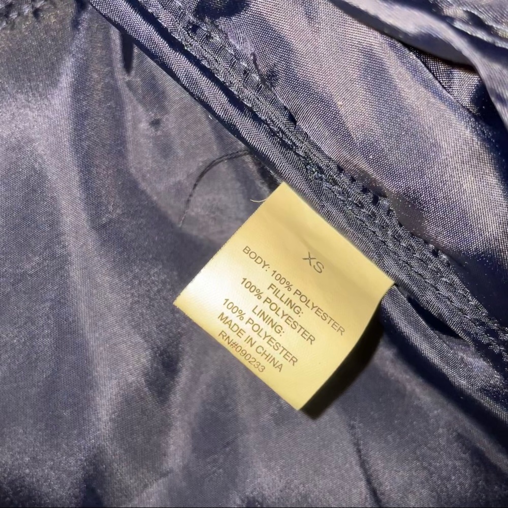 Kendall and Kylie zip up puffer jacket coat navy blue XS - Picture 5 of 13